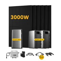 EcoFlow EcoFlow Stream Ultra, Solaranlage mit Speicher, mit 6 x 500W Bifazialen Solarmodulen, by Powerness - Stream Ultra + 2 x Stream AC Pro | 5760Wh / 1 x Smart Meter / Standardversand – Produktbild 1 von 1