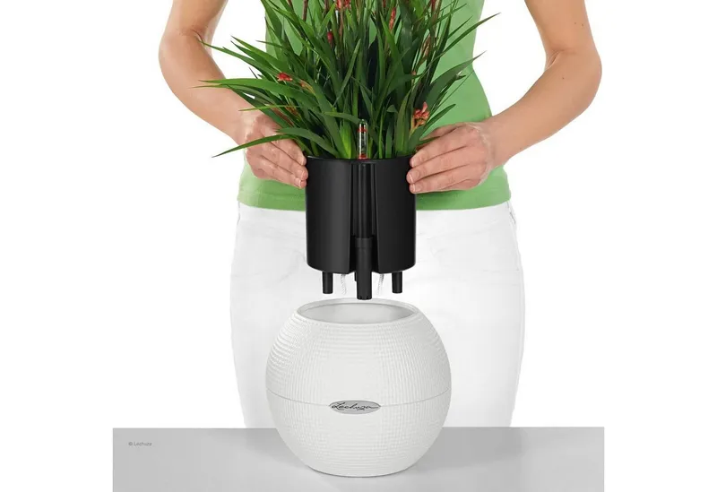 Lechuza® Lechuza® Blumentopf Pflanztopf Puro Color 20 schiefergrau (Komplettset), Grau, – Produktbild 5 von 6
