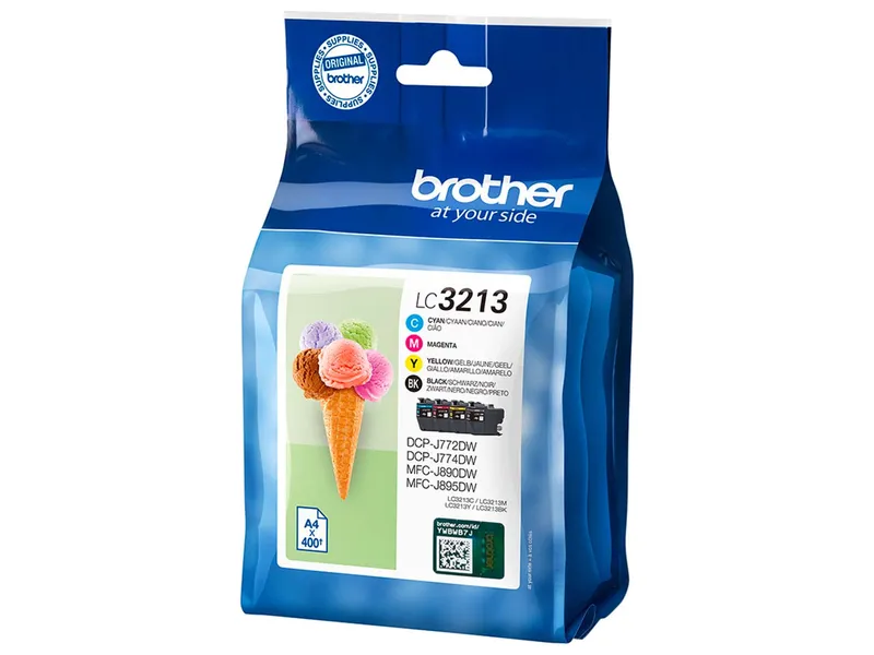 Brother Brother Tintenpatronen LC-3213BK/C/M/Y schwarz, cyan, magenta, gelb 4er-Set – Produktbild 1 von 2