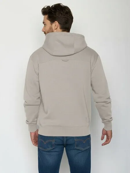 GreenBomb GREENBOMB Knut 2 Joy - Gemütlicher Hoodie aus Bio-Baumwolle / hochwertiger Print / GOTS / Fair & Vegan, Grau (sandstone), – Produktbild 4 von 4