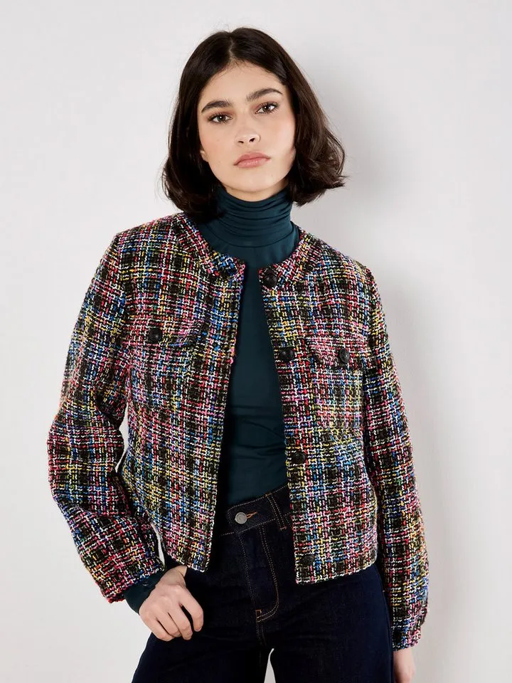 Apricot Apricot Kurzblazer Tweet Jacke in Multicolour, Schwarz, – Produktbild 3 von 5