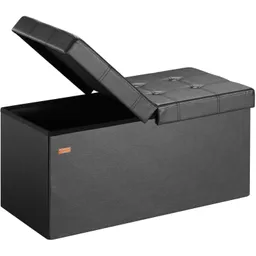 Casaria® Sitzbank Schwarz 80x40x40cm mit Stauraum faltbar – Produktbild 1 von 1