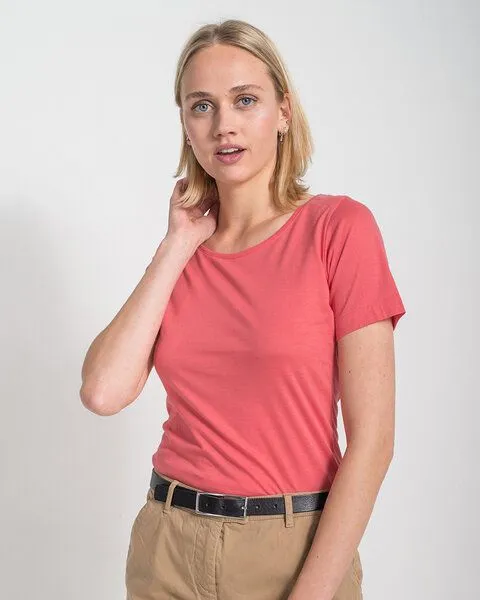 Alma & Lovis Alma & Lovis Basic T-Shirt aus 100% Bio-Baumwolle ‚Tee‘, Hellrot, – Produktbild 1 von 3