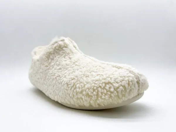 thies Veganer "thies ® Eco Teddy Slipper Boots" aus weicher, zertifizierter Biobaumwolle, Off white (weiß), – Produktbild 2 von 4