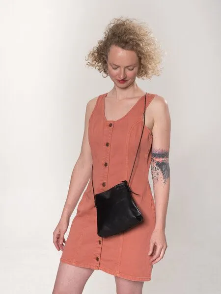 monday market monday market Ledertasche Stina, Schwarz, – Produktbild 1 von 3