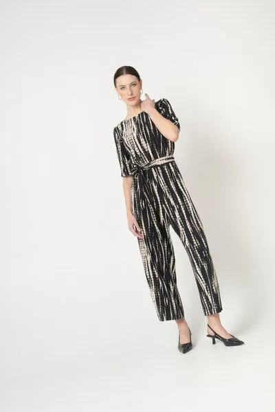 Lovjoi Lovjoi Kurzarm-Jumpsuit STAINE HALFSLEEVE, Black batik, – Produktbild 4 von 4