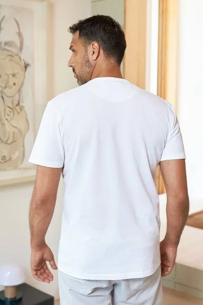 About Companions About Companions Basic T-Shirt LIRON aus Bio-Baumwollpiqué, Weiß (eco pique white), – Produktbild 3 von 4