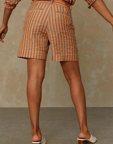Kings Of Indigo Kings of Indigo - K.O.I. Damen Shorts Bangja aus Bio-Baumwolle, Mehrfarbig (cinnabar), – Produktbild 3 von 4