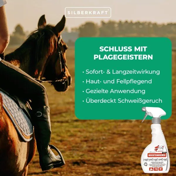 Silberkraft Silberkraft Insekten-Abwehrspray für Pferde: Effektiver Schutz vor Mücken, Bremsen und Zecken – Produktbild 3 von 4