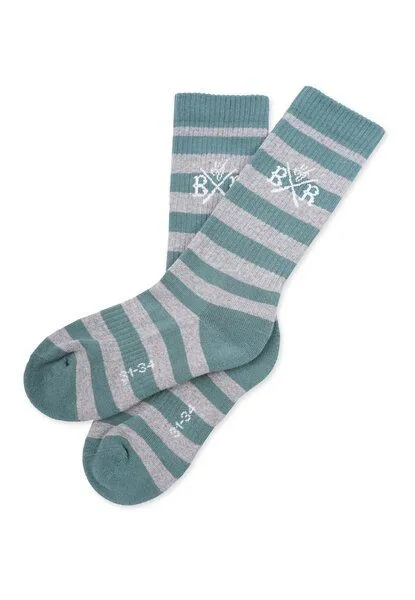 Band of Rascals Band of Rascals Striped Sport Socks, Sage-grey, – Produktbild 1 von 3