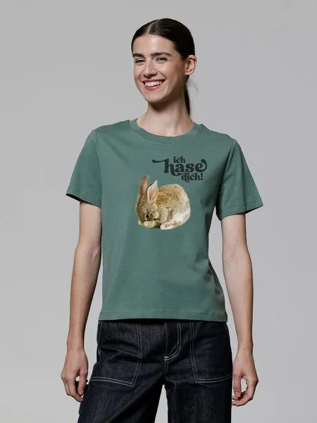 watapparel watapparel T-Shirt Frauen Ich hase dich!, Green bay, – Produktbild 2 von 3