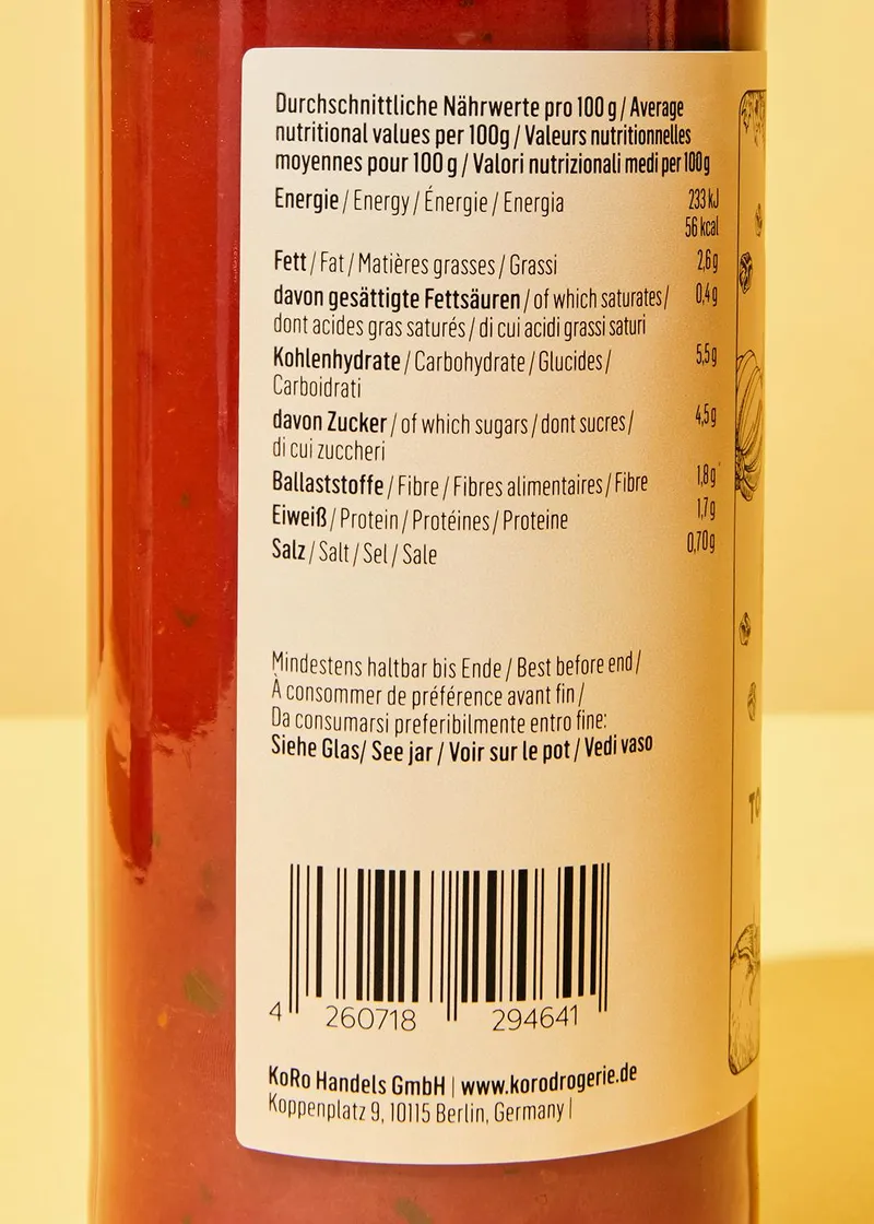 KoRo Tomatensoße Arrabbiata 530 g – Produktbild 4 von 5