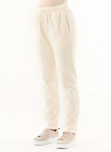 ORGANICATION ORGANICATION ESSENTIALS-PUREEN- Soft Touch Sweathose aus Bio-Baumwolle, Weiß(off white), – Produktbild 3 von 4