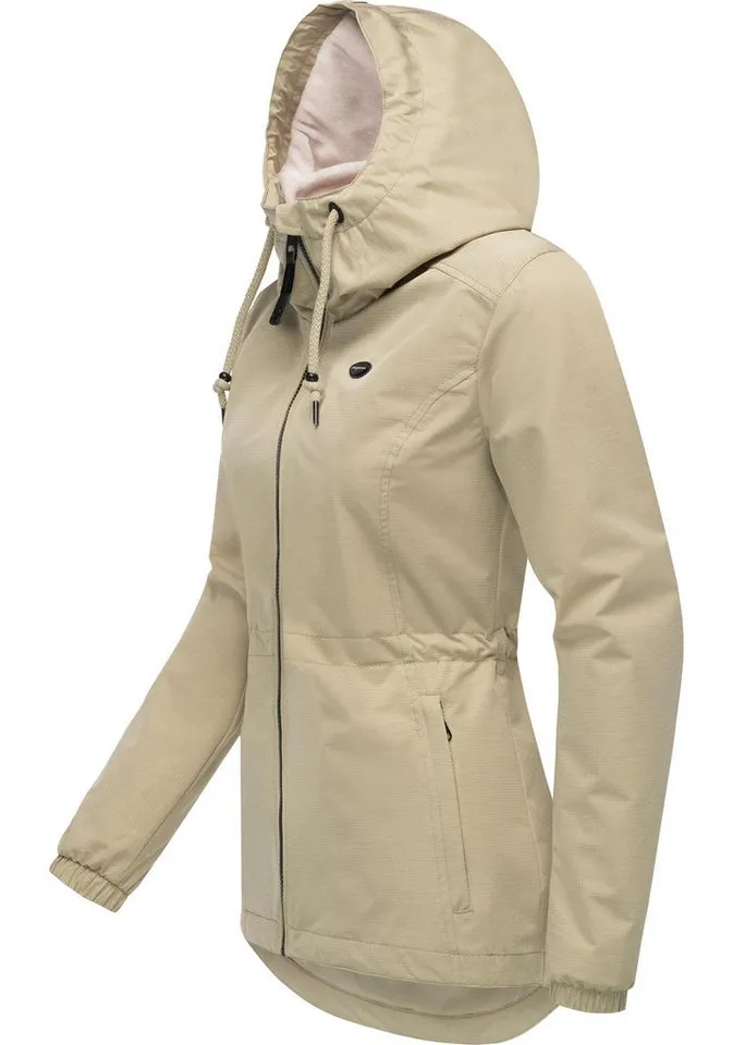 ragwear ragwear Outdoorjacke Dankka Tech Stylische Damen Übergangsjacke aus wasserdichtem Material, Braun, – Produktbild 3 von 5