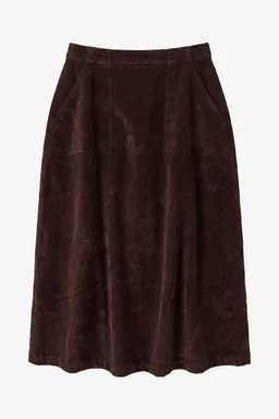 KnowledgeCotton Apparel KnowledgeCotton Apparel Damen vegan Rock Cord Chocolate Torte Braun – Produktbild 1 von 1