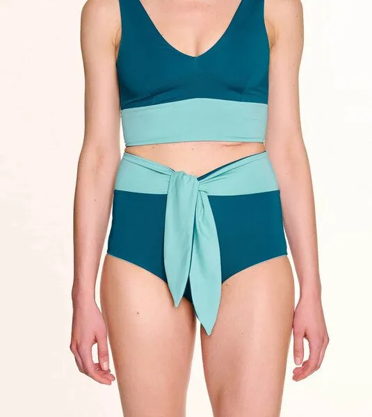 MYMARINI MYMARINI Wendbare Wonder Shorts mit Shape-Effect aus ECONYL, Eucalyptus-petrol, – Produktbild 1 von 4