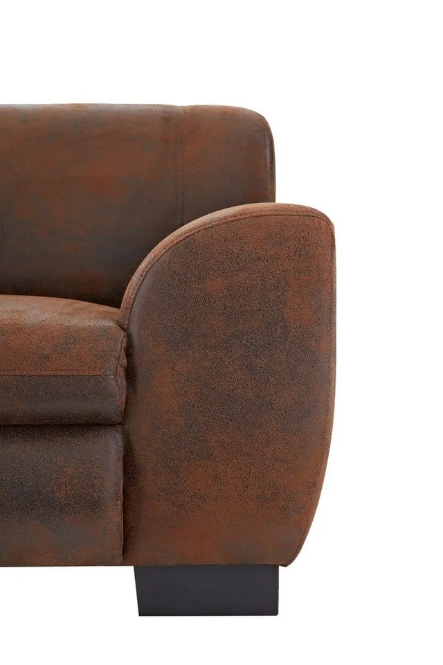 Home affaire Sofa Nika, 2 oder 3- Sitzer in Microfaser MELROSE, Braun, – Produktbild 5 von 5