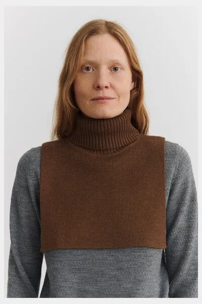 FUB FUB - Neckwarmer Merino, Braun (hazel melange), – Produktbild 3 von 4