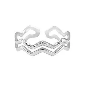 ELEKTROPULLI Größenverstellbarer Boho Ring ca. Ø 17 - 19mm von Elektropulli, Silber, – Produktbild 2 von 8