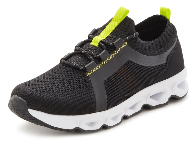 John Devin John Devin Schnürschuh, Freizeitschuh, Halbschuh, Schnürhalbschuh, Turnschuh Sneaker im sportiven Look mit leichter Sohle Unisex VEGAN, Schwarz, – Produktbild 1 von 5