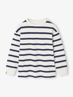 Vertbaudet Gestreiftes Jungen Rundhals-Shirt personalisierbar – Produktbild 1 von 1