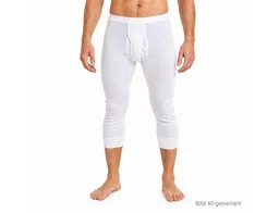 HERMKO Lange Unterhose 3440 mit Eingriff, Bio-Baumwolle, ¾ lang, wadenlang, Weichbund – Produktbild 1 von 1