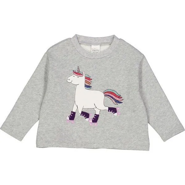 Fred's World by Green Cotton Fred's World by Green Cotton Sweatshirt Einhorn, Grau-meliert, – Produktbild 1 von 1