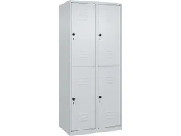C+P C+P Doppelstock-Spind Classic PLUS, 4 Fächer, 1850x800x500mm, Lichtgrau/Lichtgrau – Produktbild 1 von 1