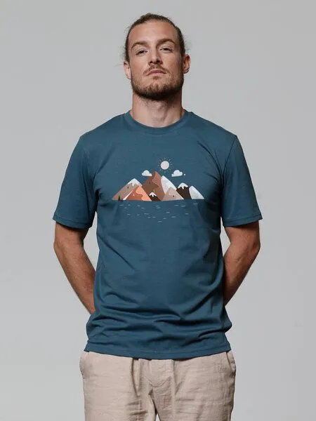 watapparel watapparel T-Shirt Unisex Mountains & Moon, Stargazer, – Produktbild 2 von 3