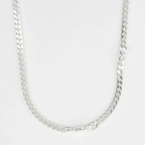 BELLYBIRD Jewellery BELLYBIRD Jewellery PANZERKETTE - zarte Flachpanzerkette, längenverstellbar, 925 Silber, Silber, – Produktbild 5 von 7