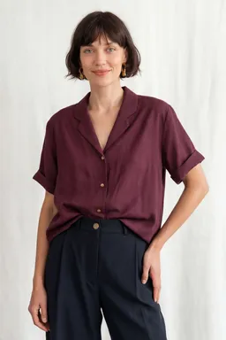 Jyoti - Fair Works Jyoti - Fair Works Damen vegan Bluse Avaani Traube – Produktbild 1 von 1