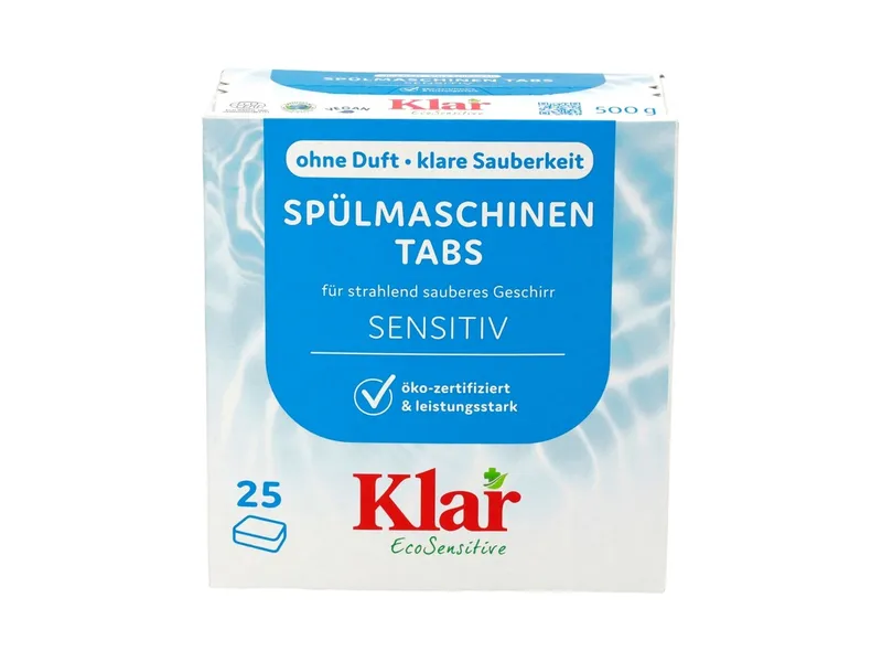 Klar Eco Sensitive Spülmaschinen-Tabs 25 Geschirrspültabs – Produktbild 1 von 2