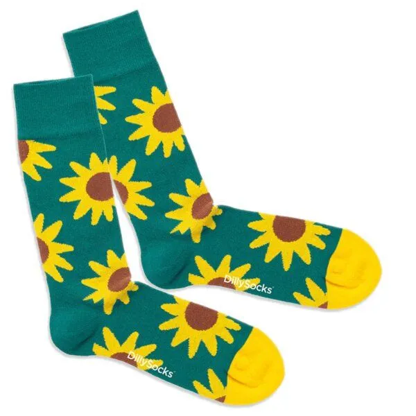 DillySocks DillySocks Bunte Socken, Bio Baumwolle, Blooming Sunflower – Produktbild 1 von 2