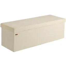 Casaria® Sitzbank Beige Cord 114x38x38cm MDF faltbar – Produktbild 1 von 1
