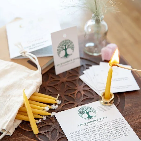 Divasya Divasya Geschenkset | 20-Minuten-Kerzen für Meditation & Achtsamkeit | I am grounded & strong – Produktbild 4 von 4