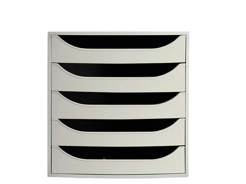 Exacompta Exacompta Schubladenbox Ecobox "Office", DIN A4+, 5 Schubladen, grau – Produktbild 2 von 3