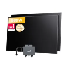Growatt TSUN Balkonkraftwerk Set, 960Wp Sunpro BC Bifazial Full Black Solarmodul, 800W Wechselrichter, by Powerness - 480Wp Sunpro BC Bifazial Solarmodul / Versand – Produktbild 1 von 1