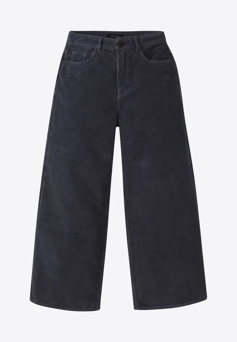 recolution Recolution Damen vegan Hose Corduroy Erica Denim Blau, Dunkelblau, – Produktbild 1 von 2