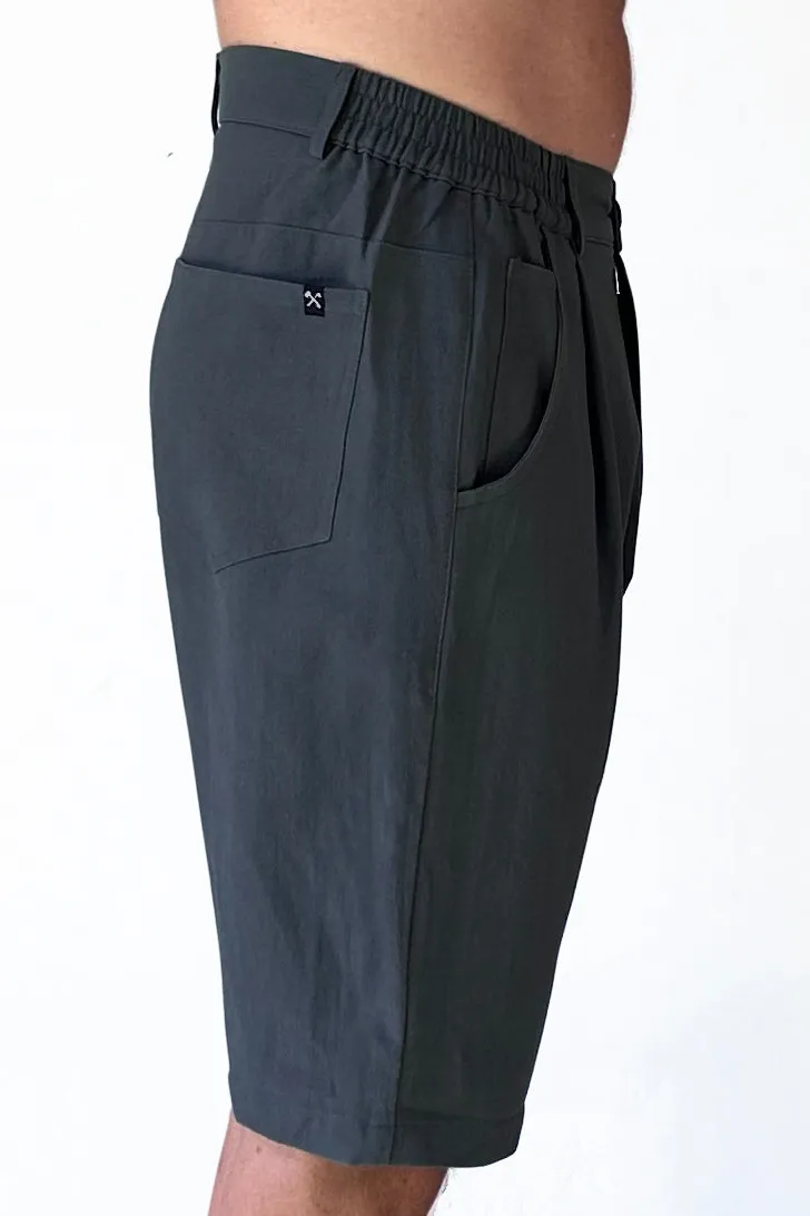 The Driftwood Tales The Driftwood Tales Herren vegan Shorts In Anthrazitblau, Grau, – Produktbild 2 von 2