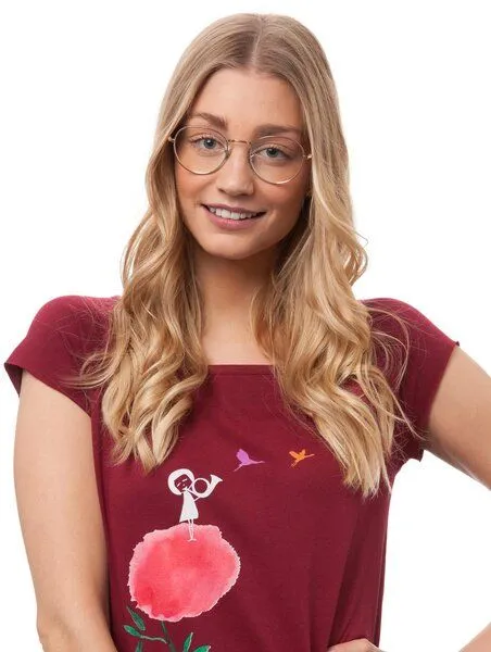 FellHerz FellHerz Damen T-Shirt Kranichzug Bio & Fair & Vegan – Produktbild 4 von 4