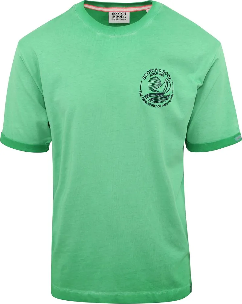 Scotch and Soda Scotch and Soda Scotch & Soda T-Shirt Logo Grün, Grün, – Produktbild 2 von 4