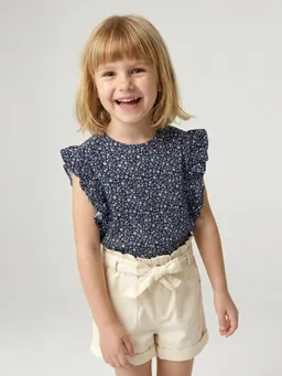 Vertbaudet Mädchen Top mit Volants und Blumenmotiven – Produktbild 1 von 1