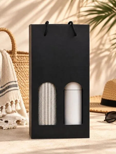Sandiik Sandiik Allrounder Tuch Geschenke Set mit Thermoflasche, Hellblau, – Produktbild 3 von 4