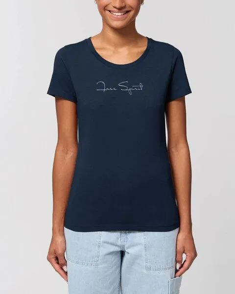 Human Family Human Family Bio Damen Rundhals T-Shirt "Amare - Free Spirit", Navy, – Produktbild 2 von 2