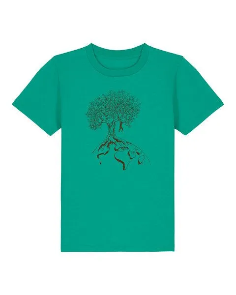 Life-Tree Life-Tree Shirt aus Biobaumwolle Fairwear für Kids Hanging On, Grün, – Produktbild 1 von 1