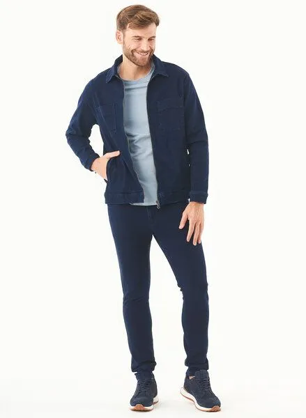 ORGANICATION ORGANICATION Jeansjacke aus Bio-Baumwolle, Blau(dark navy), – Produktbild 2 von 4