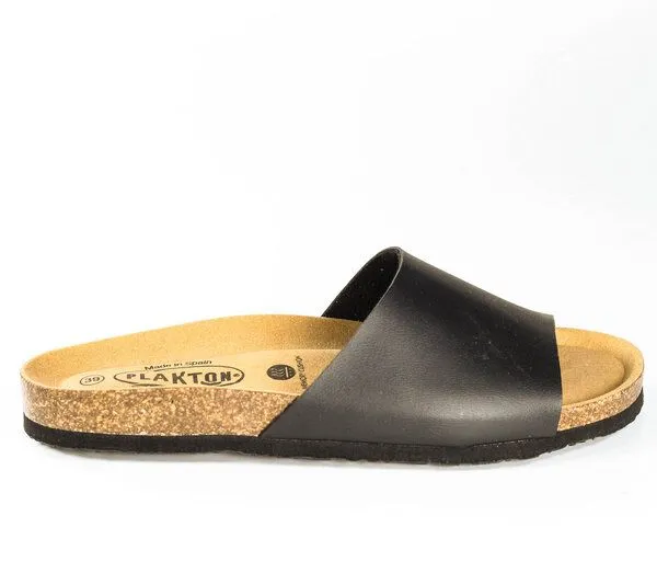 Plakton Plakton Vegane offene Damen Sandale BALA mit Korksohle, Schwarz, – Produktbild 2 von 4