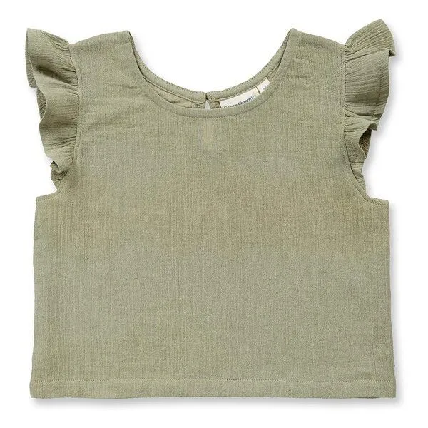 Sense Organics Sense Organics Mädchentop, Modell HOOLIA, Seegrasgrün, – Produktbild 1 von 2