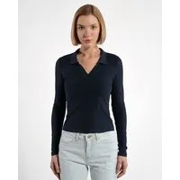 GORG GORG Damen Langarm Bluse aus Bio-Baumwolle & TENCEL Modal, Navy, – Produktbild 1 von 1