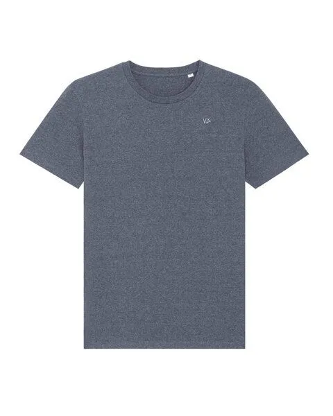 vis wear vis wear Wal - Göttin der Ozeane - Back Print Premium T-Shirt, Blau meliert, – Produktbild 2 von 2